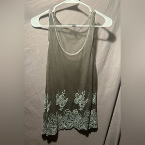 Sheer Embroidered Banana Republic Tank